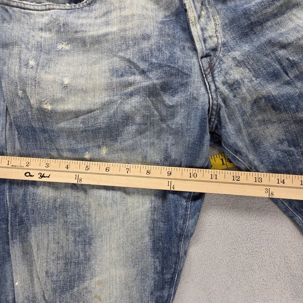 Polo Ralph Lauren Jeans Mens 32x32 Blue Selvedge Slim Straight Zip Fly